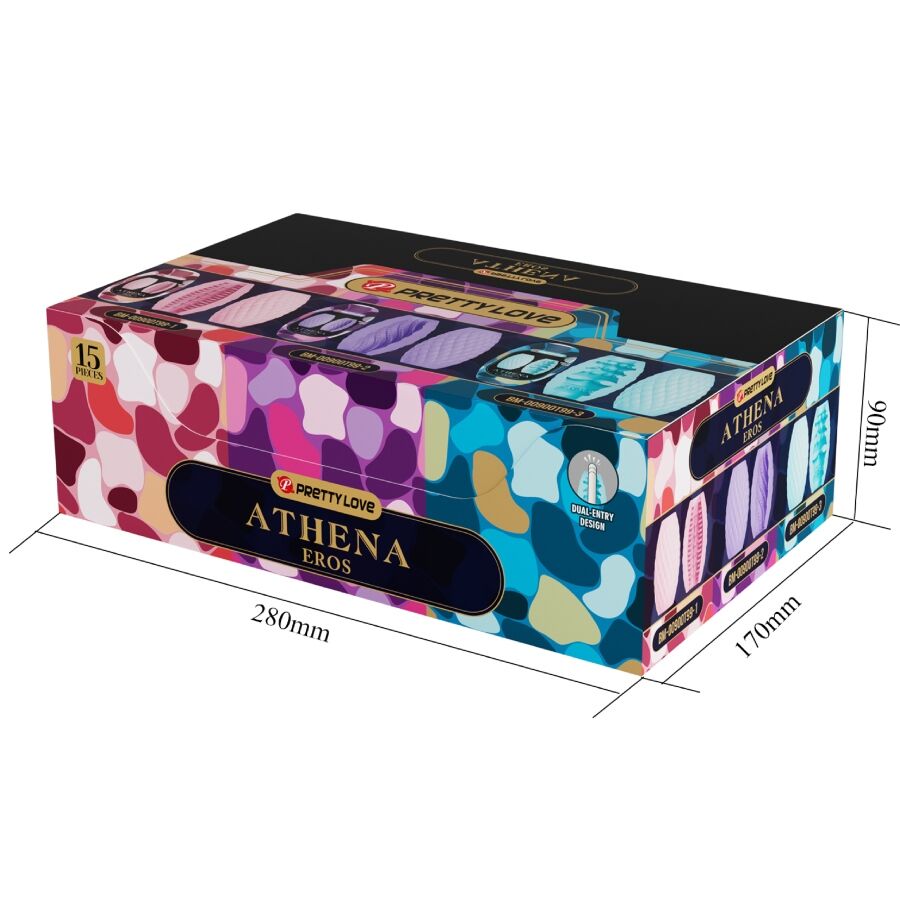 PRETTY LOVE - ATHENA EROS PACK 15 MASTURBATEURS MASCULINS DIVERS