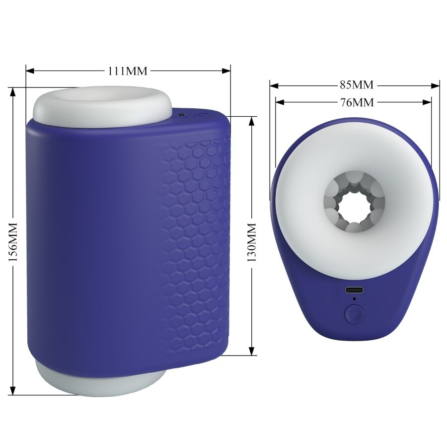 PRETTY LOVE - MASTURBATEUR HOMME DJ LADY AVEC 5 MODES DE VIBRATION VIOLET