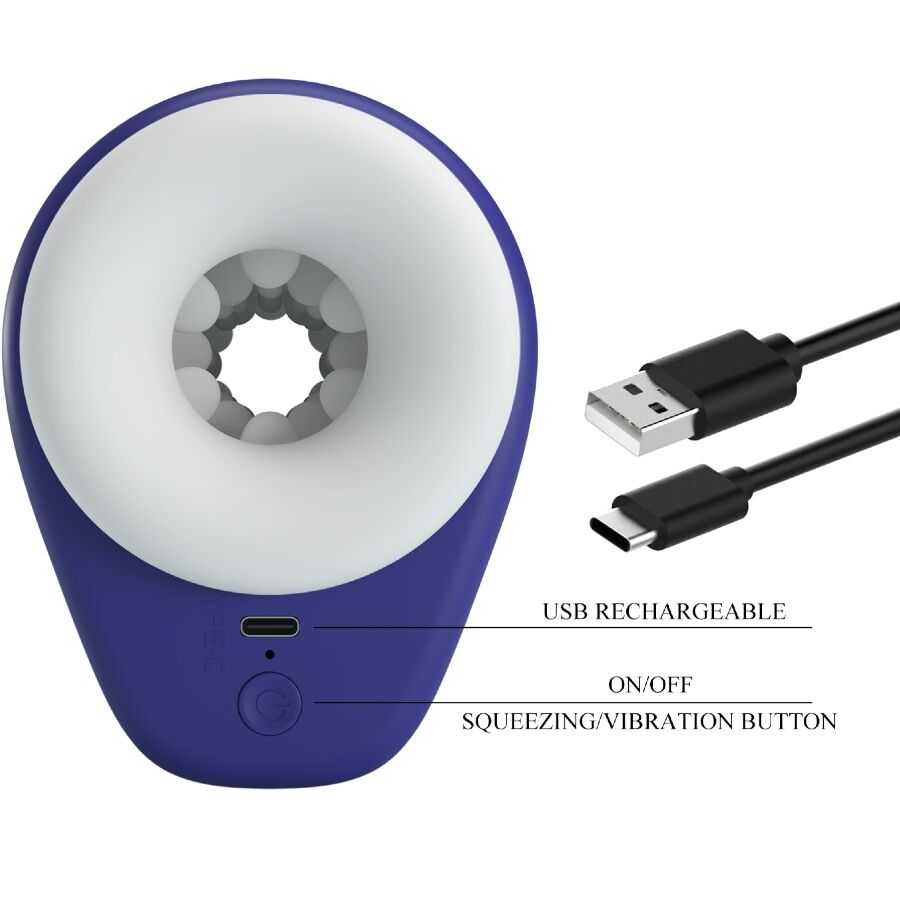 PRETTY LOVE - MASTURBATEUR HOMME DJ LADY AVEC 5 MODES DE VIBRATION VIOLET