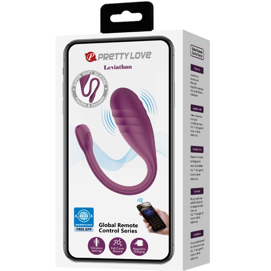 PRETTY LOVE - VIBRATEUR LEVIATHAN VIOLET CONTRÔLÉ PAR APPLICATION