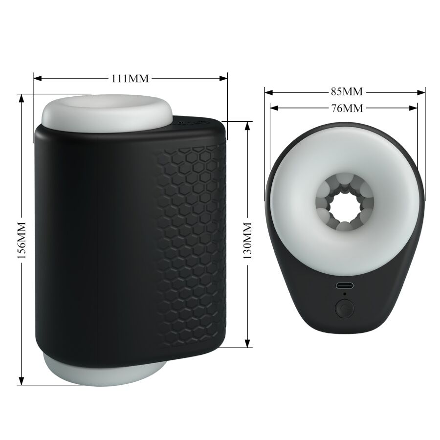 PRETTY LOVE - DJ GIRL MASTURBATEUR HOMME AVEC VIBRATION 5 RÉGLAGES NOIR