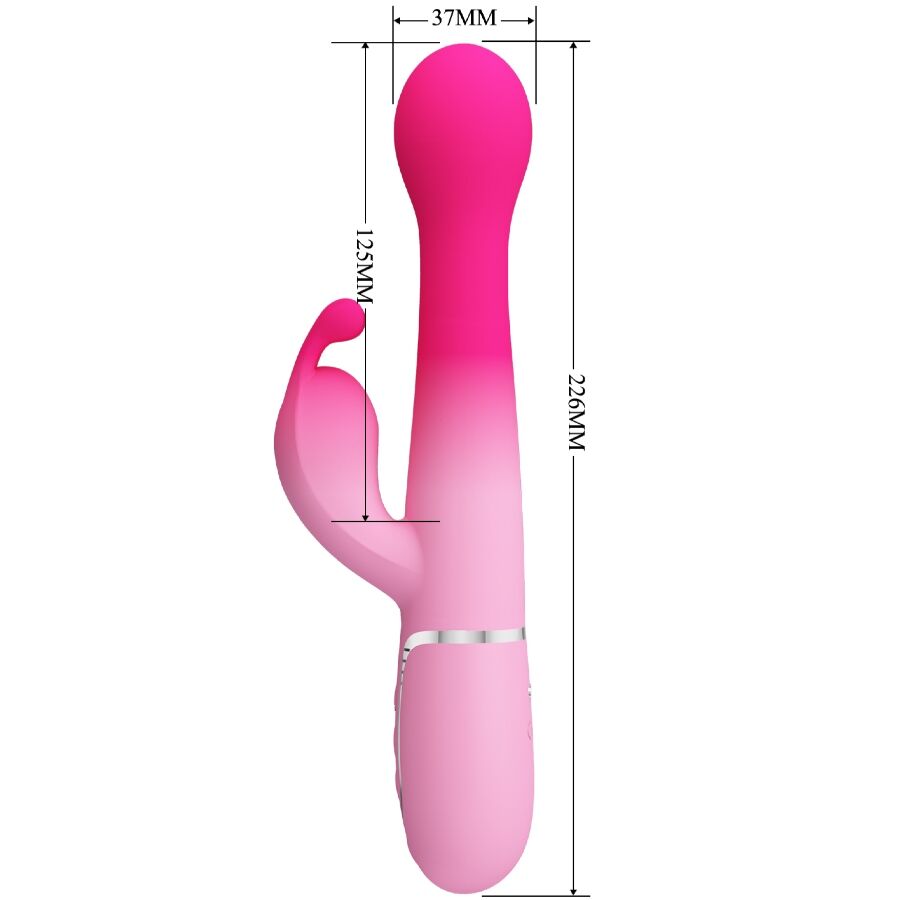 JOLI AMOUR - DEJON VIBRATEUR LAPIN ROSE MULTIFONCTIONNEL 3 EN 1