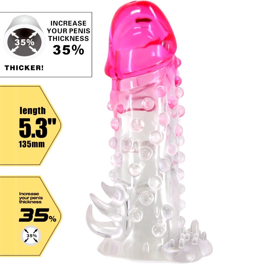 PRETTY LOVE - WILFORD REALISTIC ENLARGEMENT SHEATH WITH PINK PENIS RELIEF