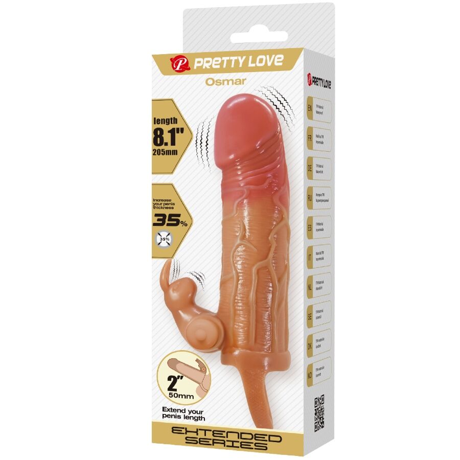 PRETTY LOVE - OSMAR PENIS SHEATH + VIBRATING CLITOR STIMULATOR
