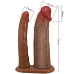 PRETTY LOVE - YAIRON DOPPIO GUAINA PER PENE CON ESTENSIONE 4 CM MULATTO