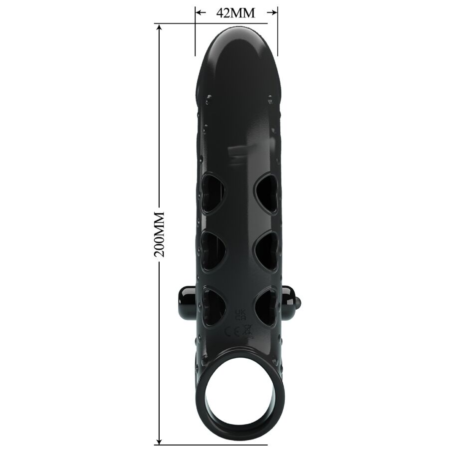 ROMANCE - BLACK VIBRATING PENIS SHEATH