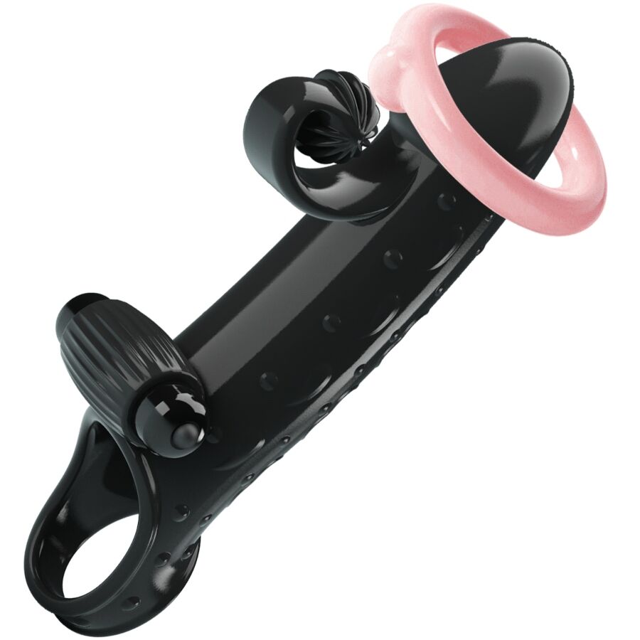 ROMANCE - BLACK VIBRATING PENIS SHEATH