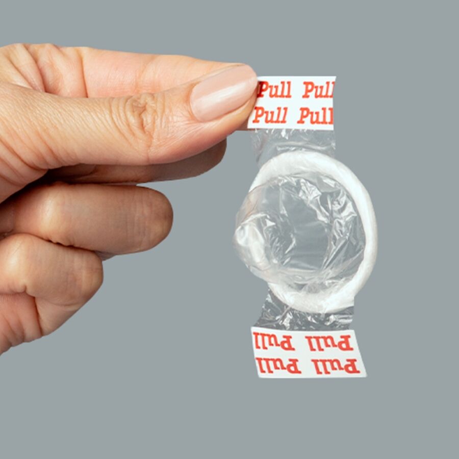 UNIQ - PRÉSERVATIFS SANS LATEX AVEC BANDES, 3 UNITÉS