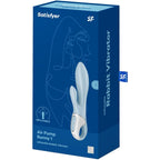 SATISFYER - VIBRATEUR LAPIN BLEU GONFLABLE À POMPE À AIR 1