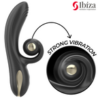 IBIZA - VIBRATEUR TWISTER AVEC STIMULATEUR COURBÉ ET VIBRO-ROTATION