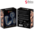 IBIZA - WIGGLE REMOTE CONTROLLED ROTATING BUTTER PLUG WITH PERINEAL VIBRATION AND PENIS EXTENSION RINGS