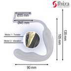 IBIZA - WIGGLE REMOTE CONTROLLED ROTATING BUTTER PLUG WITH PERINEAL VIBRATION AND PENIS EXTENSION RINGS