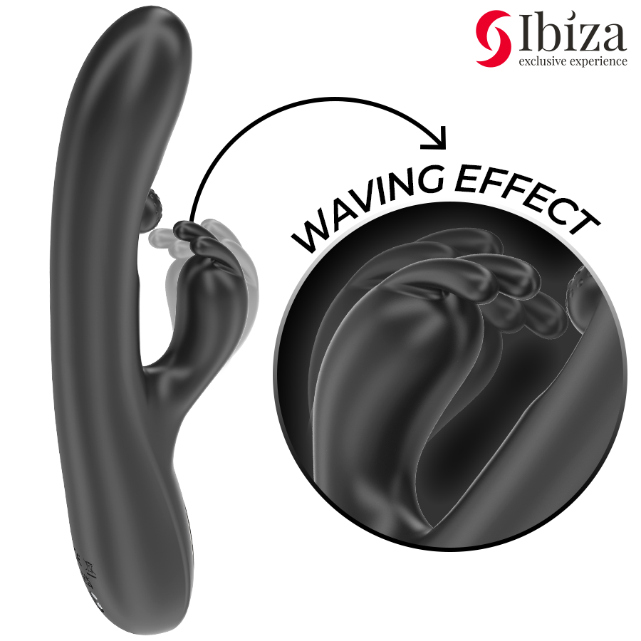IBIZA - POWERFUL RABBIT VIBRATOR WITH ROTATING MASSAGE PEARL