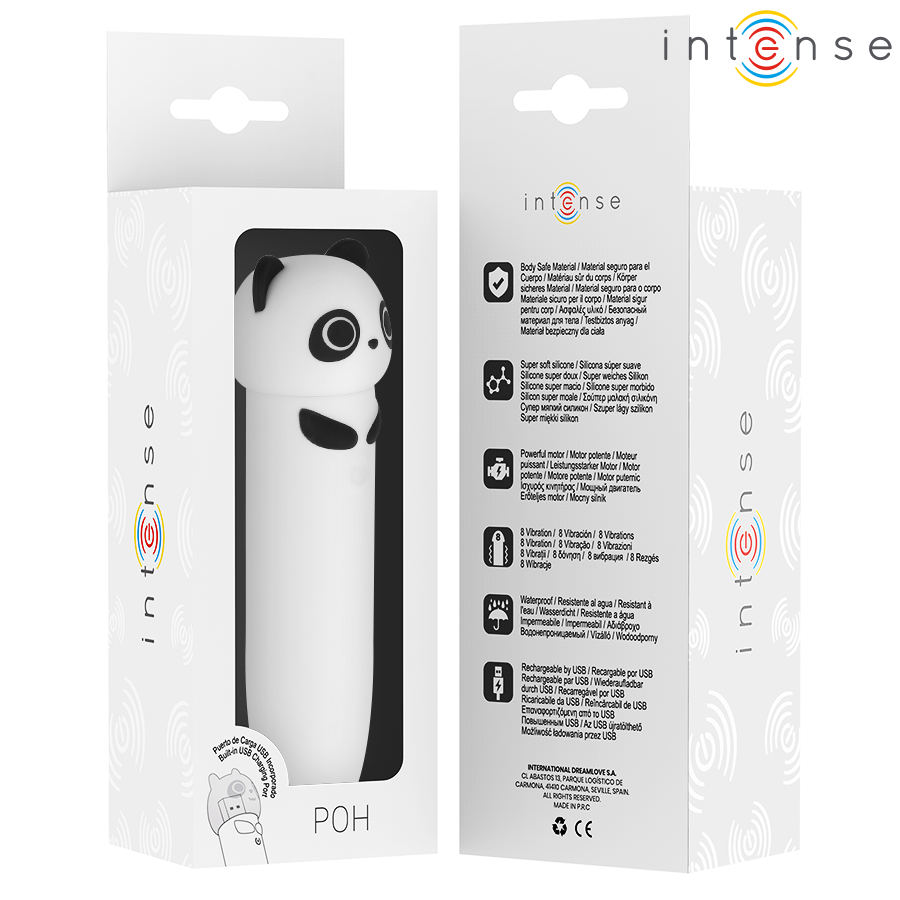 INTENSE - POH PANDA VIBRANT RECHARGEABLE USB BALLE 10 X 2,2 CM