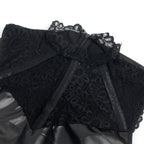 SUBBLIME - 957544 ROBE EN CUIR AVEC COL EN DENTELLE NOIRE TAILLE S/M