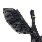 SUBBLIME - 957483 BLACK LACE BRA AND GARTER SET S/M