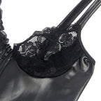 SUBBLIME - 957568 BLACK ZIP-UP LEATHER DRESS S/M