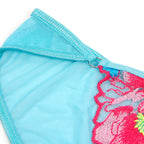 SUBBLIME - 957643 PINK FLOWER EMBROIDERED BRA AND BELT SET S/M