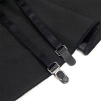 SUBBLIME - 957704 BLACK LACE ZIPPER LEATHER DRESS S/M