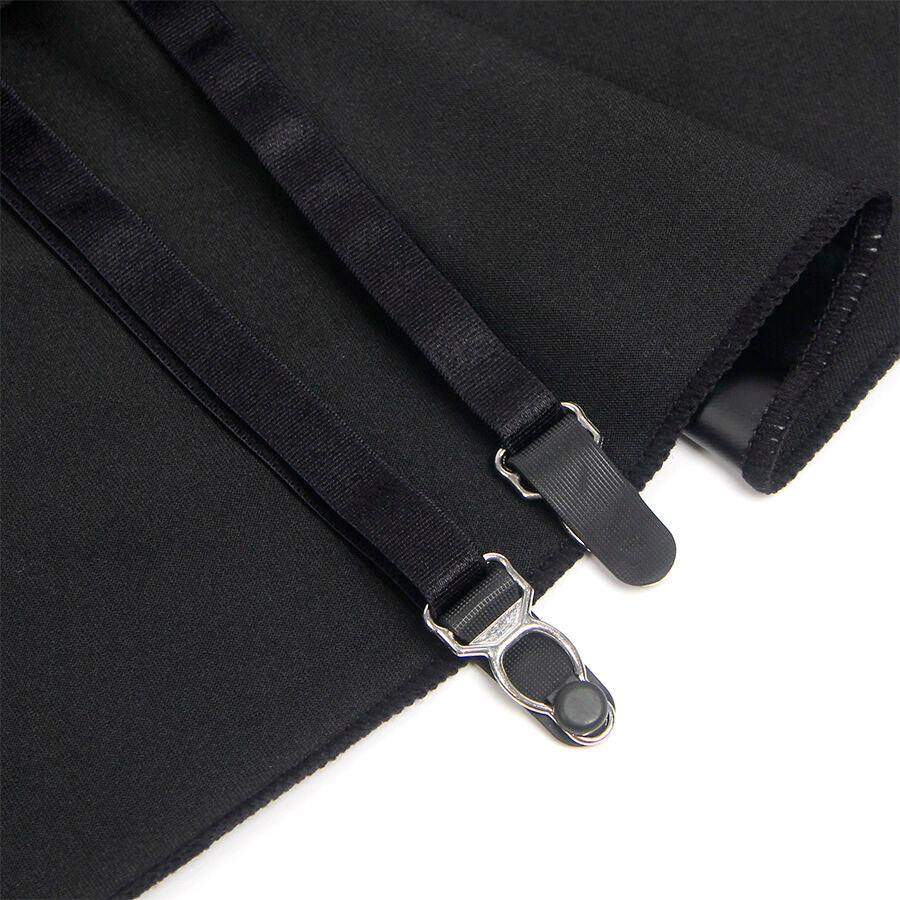 SUBBLIME - 957704 BLACK LACE ZIPPER LEATHER DRESS S/M