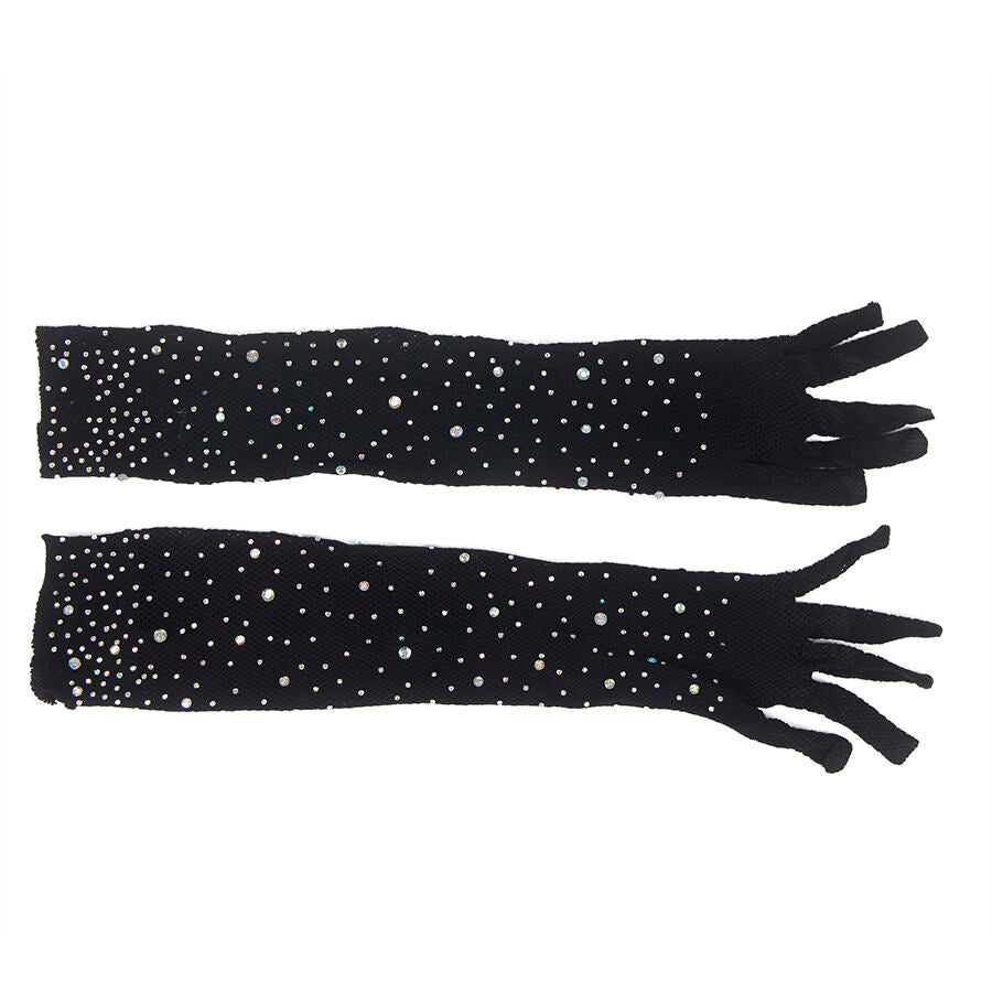 SUBBLIME - 957469SHINE BLACK TRANSPARENT GLOVES S/M