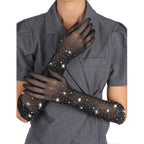 SUBBLIME - 957469SHINE BLACK TRANSPARENT GLOVES S/M
