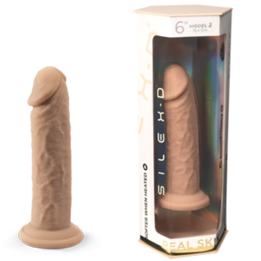 SILEXD - REALISTIC PENIS MODEL 2 PREMIUM THERMOREACTIVE SILICONE 15.4 CM
