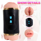 SHEQU - KAY DOUBLE MASTURBATOR WITH DOUBLE MOUTH AND VAGINA VIBRATION