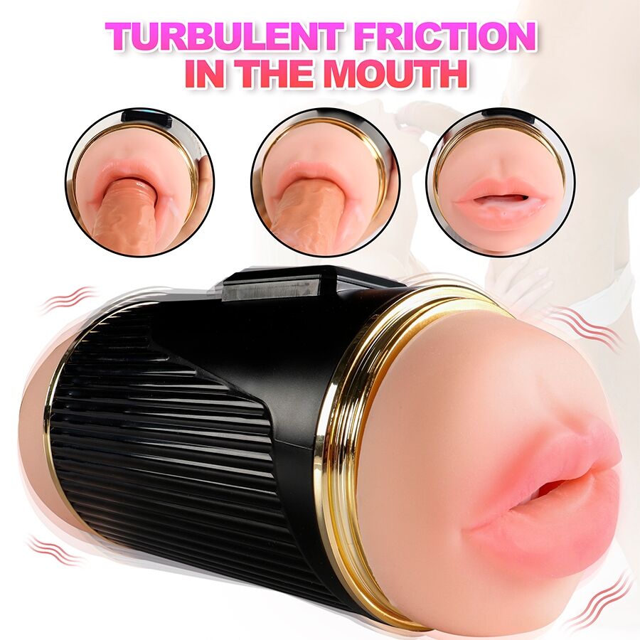 SHEQU - KAY DOUBLE MASTURBATOR WITH DOUBLE MOUTH AND VAGINA VIBRATION