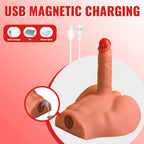 XISE - PEEL DILDO ASS MASTURBATEUR RÉALISTE À PILULE AVANT AVEC POUSSE 17,5 CM