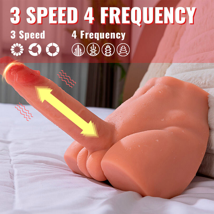 XISE - PEEL DILDO ASS MASTURBATEUR RÉALISTE À PILULE AVANT AVEC POUSSE 17,5 CM