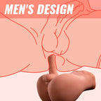 XISE - BERTLETT GODEMICHET RÉALISTE POUR MASTURBATEUR ANUS ET FESSIER, POSITION FRONTALE AVEC FROTTEMENT, 18 CM