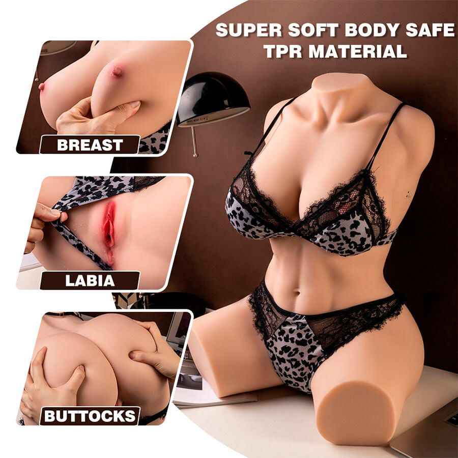 XISE - MURIEL TORSO REALISTICO FEMMINILE CON SPINTA 55 CM
