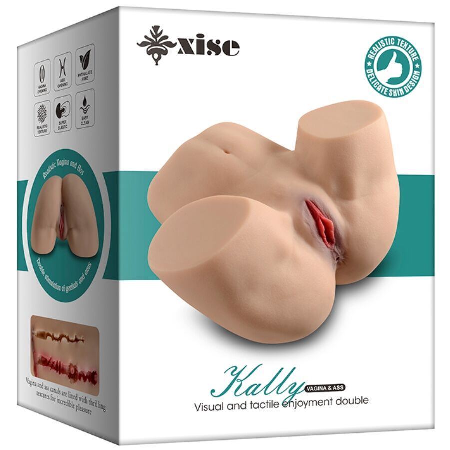 XISE - KALLY MASTURBATEUR MULTIPOSITION RÉALISTE POUR VAGIN ET ANUS