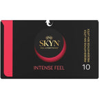 SKYN - PRÉSERVATIF TEXTURÉ À SENSATION INTENSE AVEC DESIGN ONDULÉ 10 UNITÉS