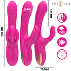 INTENSE - BRITNEY VIBRATEUR LAPIN MULTIFONCTIONNEL 23 CM ROSE