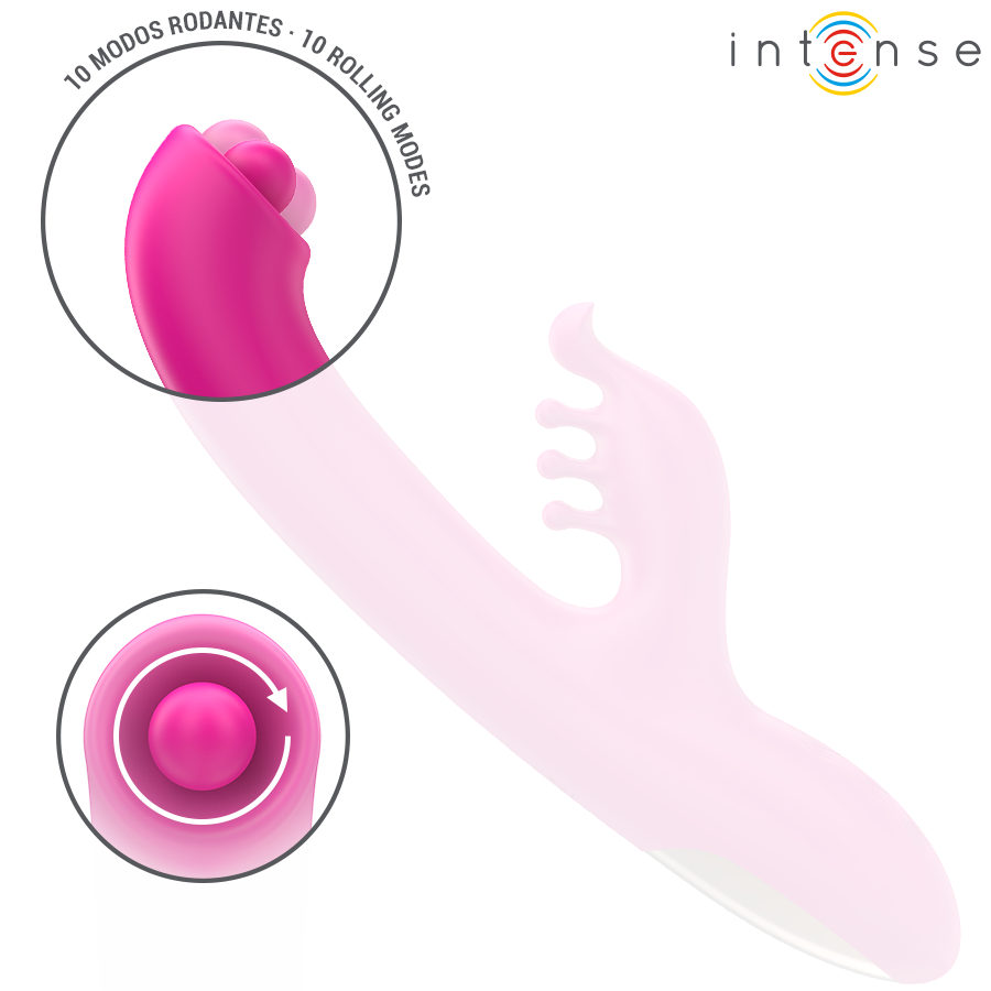 INTENSE - CHRISTINA VIBRATEUR LAPIN MULTIFONCTIONNEL 22,5 CM ROSE