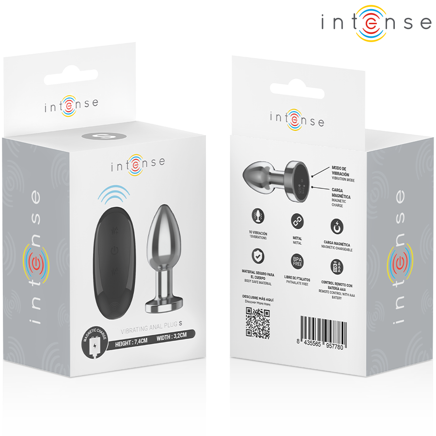 PLUG ANAL MÉTALLIQUE À VIBRATIONS INTENSES - 10 VIBRATIONS AVEC TÉLÉCOMMANDE
