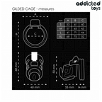 ADDICTED TOYS LOCKED - GILDEN CAGE PENIS CAGE 8.5 CM
