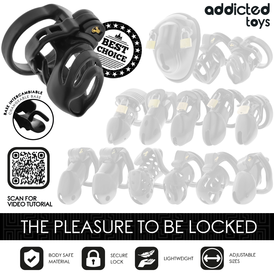ADDICTED TOYS LOCKED - 9 CM ETERNALLY LOCKED PENIS CAGE