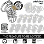 ADDICTED TOYS LOCKED - GABBIA PER PENE IN METALLO CON CELLULE DI FERRO 5 CM TAGLIA L