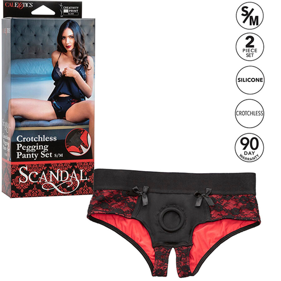 CALEXOTICS - SCANDAL CULOTTE SANS ENTREJAMBE AVEC GODEMICHET TAILLE S/M