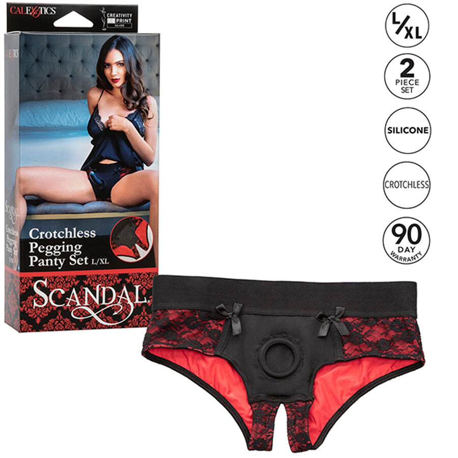 CALEXOTICS - SCANDAL CULOTTE SANS ENTREJAMBE AVEC GODEMICHET TAILLE S/M