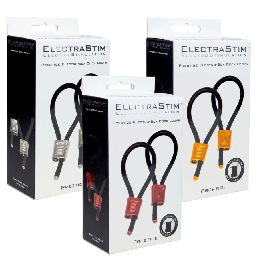ELECTRASTIM - ANNEAUX PÉNIS ROUGES RÉGLABLES PRESTIGE ELECTRA LOOPS