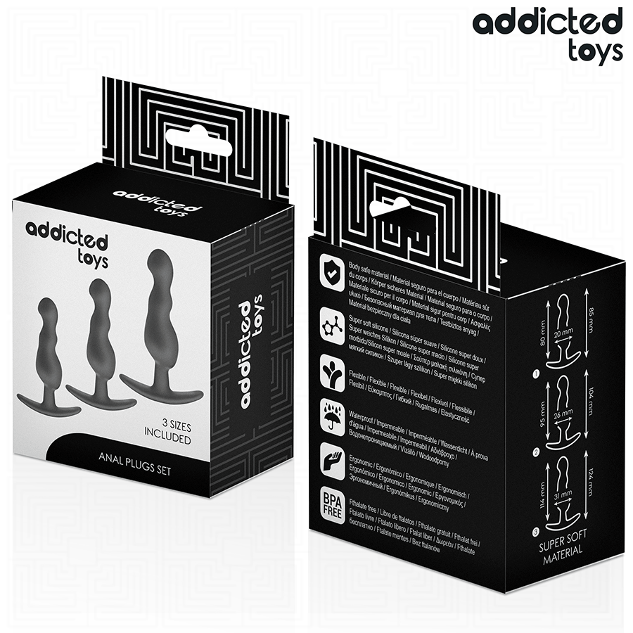 ADDICTED TOYS - SET OF 3 BUTT PLUGS MODEL 1
