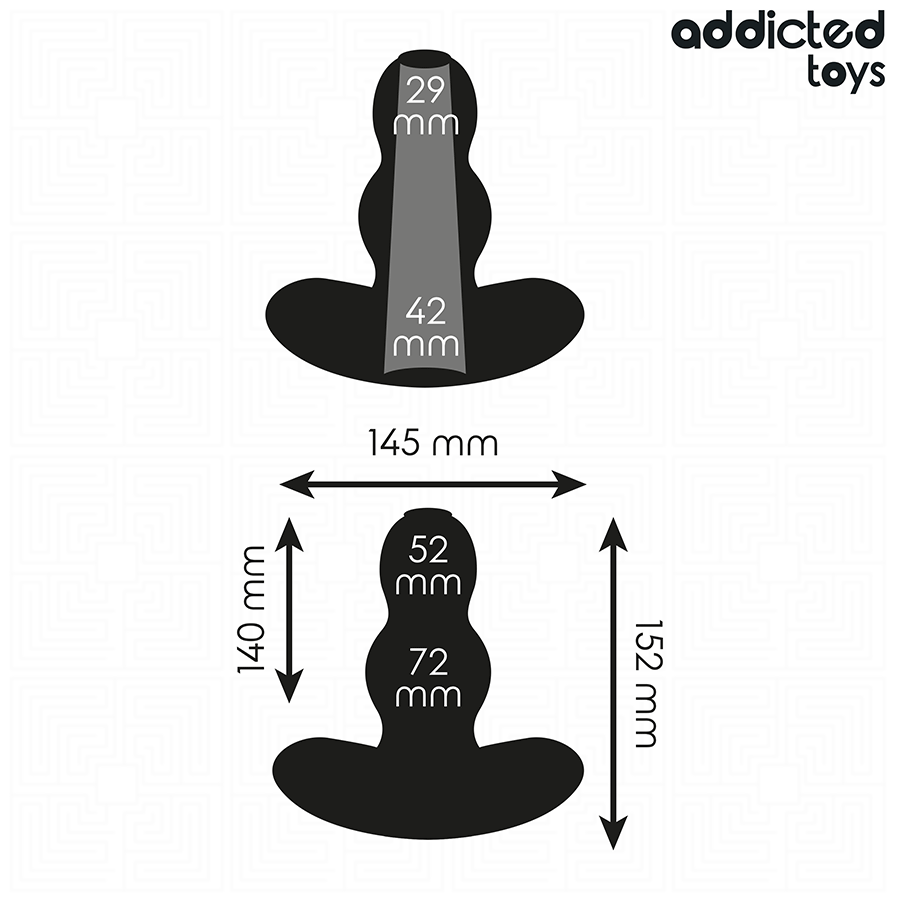 ADDICTED TOYS - TAPPO ANALE CAVO TAGLIA XXL 15,2 CM