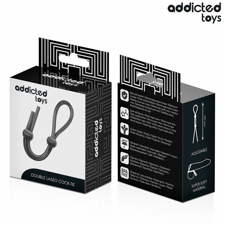 JOUETS ADDICTED - CORDE À PÉNIS EN SILICONE À DOUBLE ANNEAU