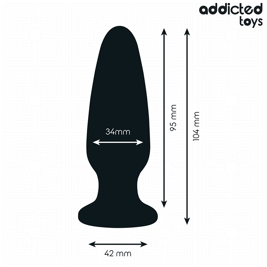ADDICTED TOYS - BUTT PLUG WITH JEWEL SIZE M 10.4 CM