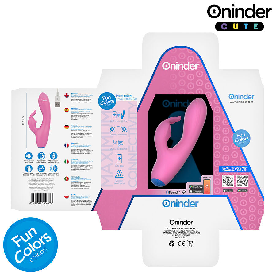 ONINDER CUTE - VIBRATEUR LAPIN D'AMOUR POUR POINT G ET CLITORIS - APPLICATION GRATUITE DANS LE MONDE ENTIER