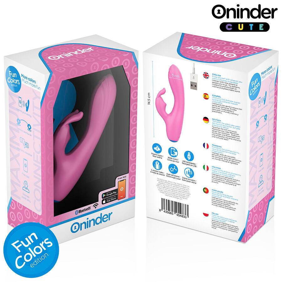ONINDER CUTE - VIBRATEUR LAPIN D'AMOUR POUR POINT G ET CLITORIS - APPLICATION GRATUITE DANS LE MONDE ENTIER